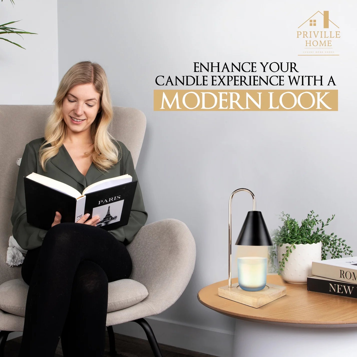 Priville Home™ Candle Warmer Lamp