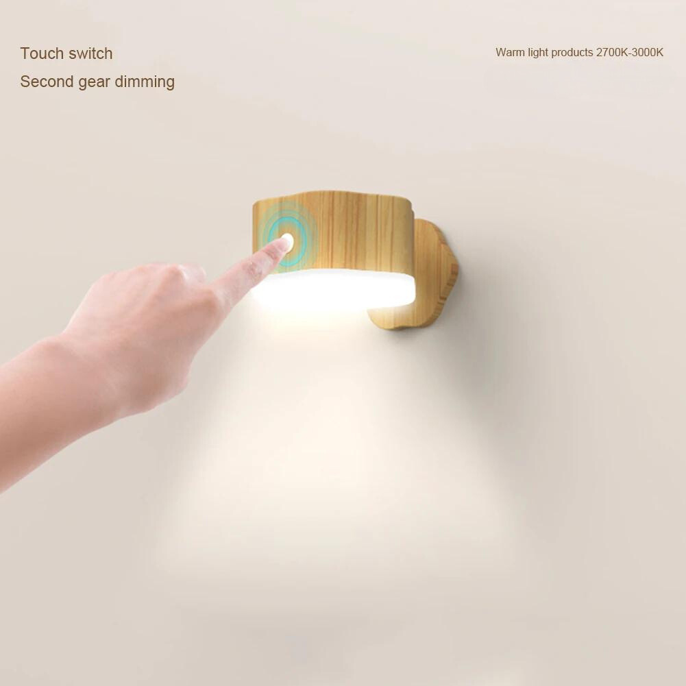 LED Wall Mounted Lights 2 Pcs, Wall Sconces Lamp 1000mAh Rechargeable Battery Operated, Dimmable Magnetic 360° Rotation Cordless Light for Bedroom Bedside Bathroom Light Trending Fathers Day kitchen lighting white wall lighting fixtures indoor (v2)