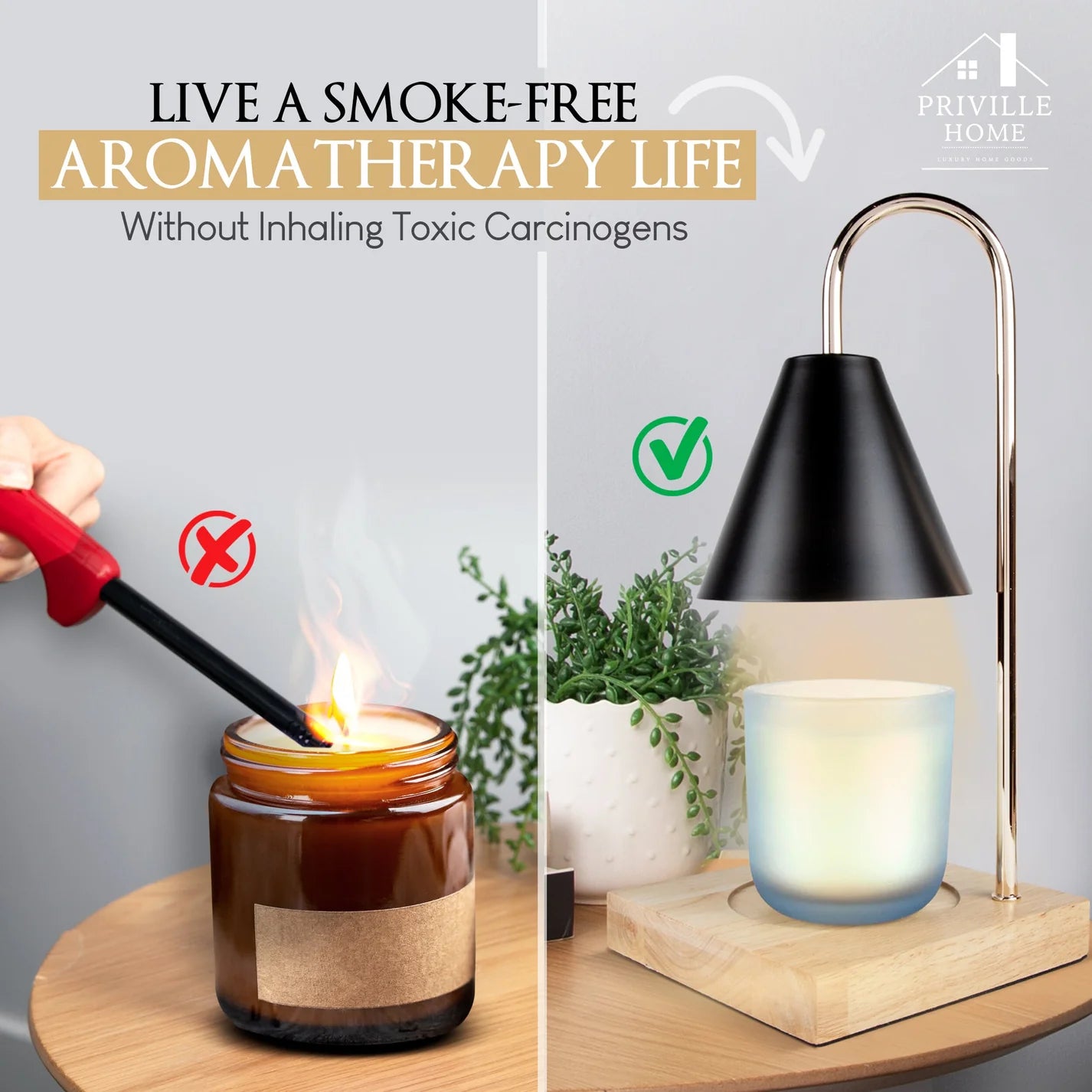 Priville Home™  Candle Warmer Lamp