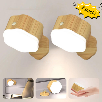 LED Wall Mounted Lights 2 Pcs, Wall Sconces Lamp 1000mAh Rechargeable Battery Operated, Dimmable Magnetic 360° Rotation Cordless Light for Bedroom Bedside Bathroom Light Trending Fathers Day kitchen lighting white wall lighting fixtures indoor (v3)