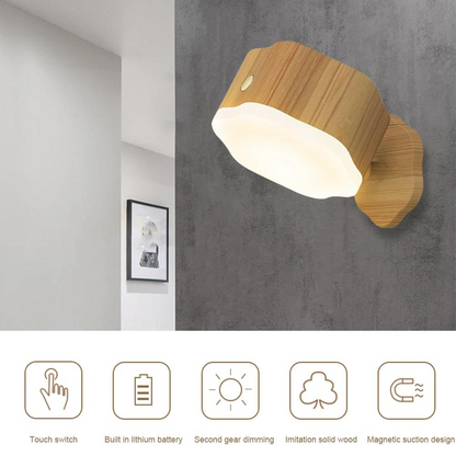 LED Wall Mounted Lights 2 Pcs, Wall Sconces Lamp 1000mAh Rechargeable Battery Operated, Dimmable Magnetic 360° Rotation Cordless Light for Bedroom Bedside Bathroom Light Trending Fathers Day kitchen lighting white wall lighting fixtures indoor (v3)